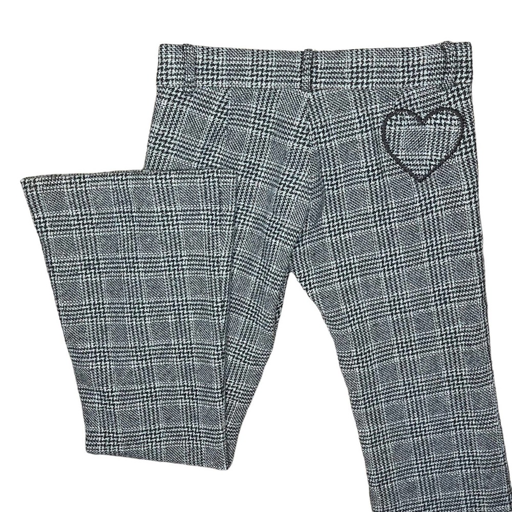 Y2K Juicy Couture Low Rise Plaid Retro Flare Pants with Embroidered Heart Detail